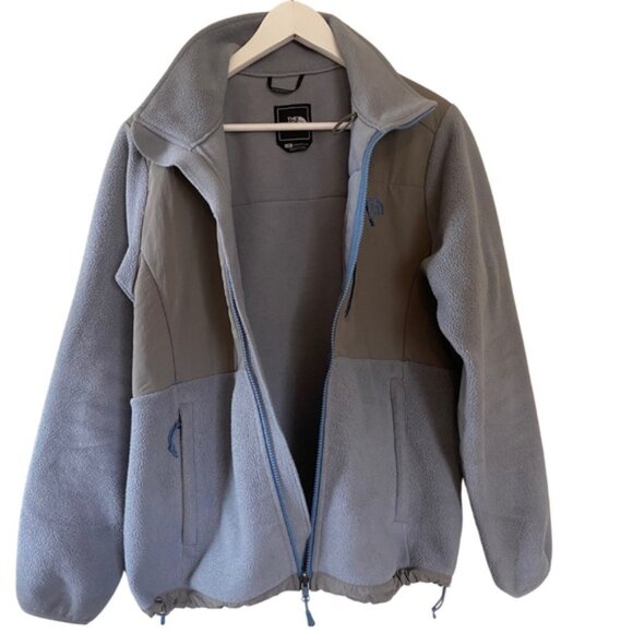 The North Face Denali Blue Gray Fleece Zip Nylon Jacket Women’s L - Picture 2 of 16